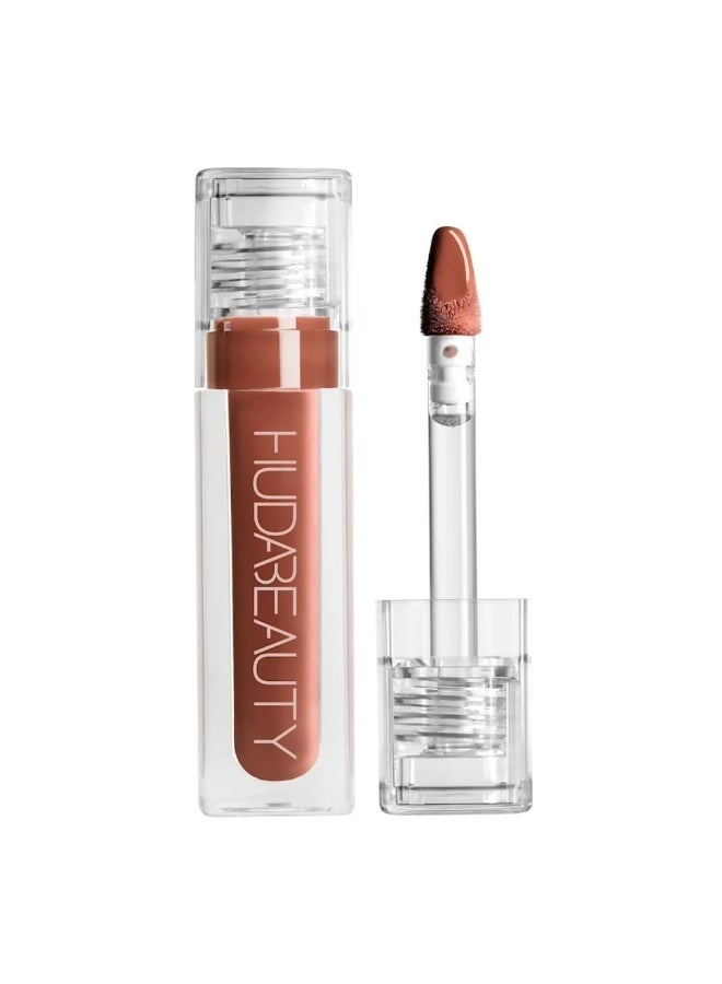 Huda Beauty Faux Filler Extra Shine Lip Gloss - Foxy (Caramel Brown) - .13 fl oz / 3.9 mL - Image 1